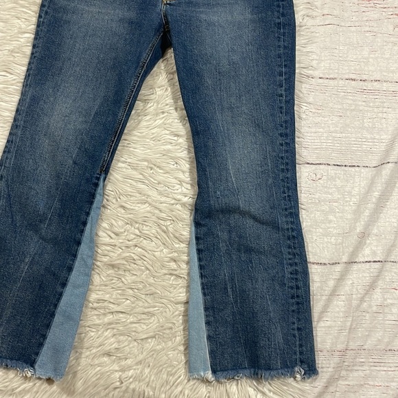 Anthropologie Pilcro & the Letterpress Two Tone Flare Raw Hem Jeans - Picture 10 of 13